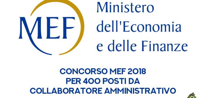 Concorso MEF 2018: proroga della scadenza e modifica dei requisiti